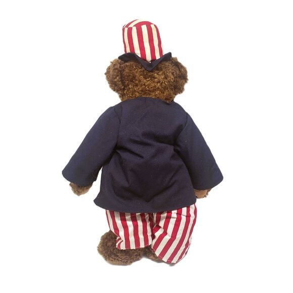 Retired Ty Attic Treasures Uncle Sam Samuel Patriotic Bear Plush 14" Jointed - Picture 2 of 7